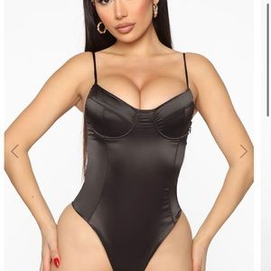 Fashion Nova satin bodysuit NEW WITH TAGS